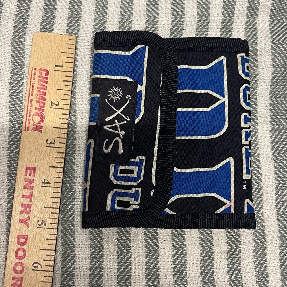 SAX DUKE Tri-Fold Wallet in Black and Royal Blue - Picture 3 of 3